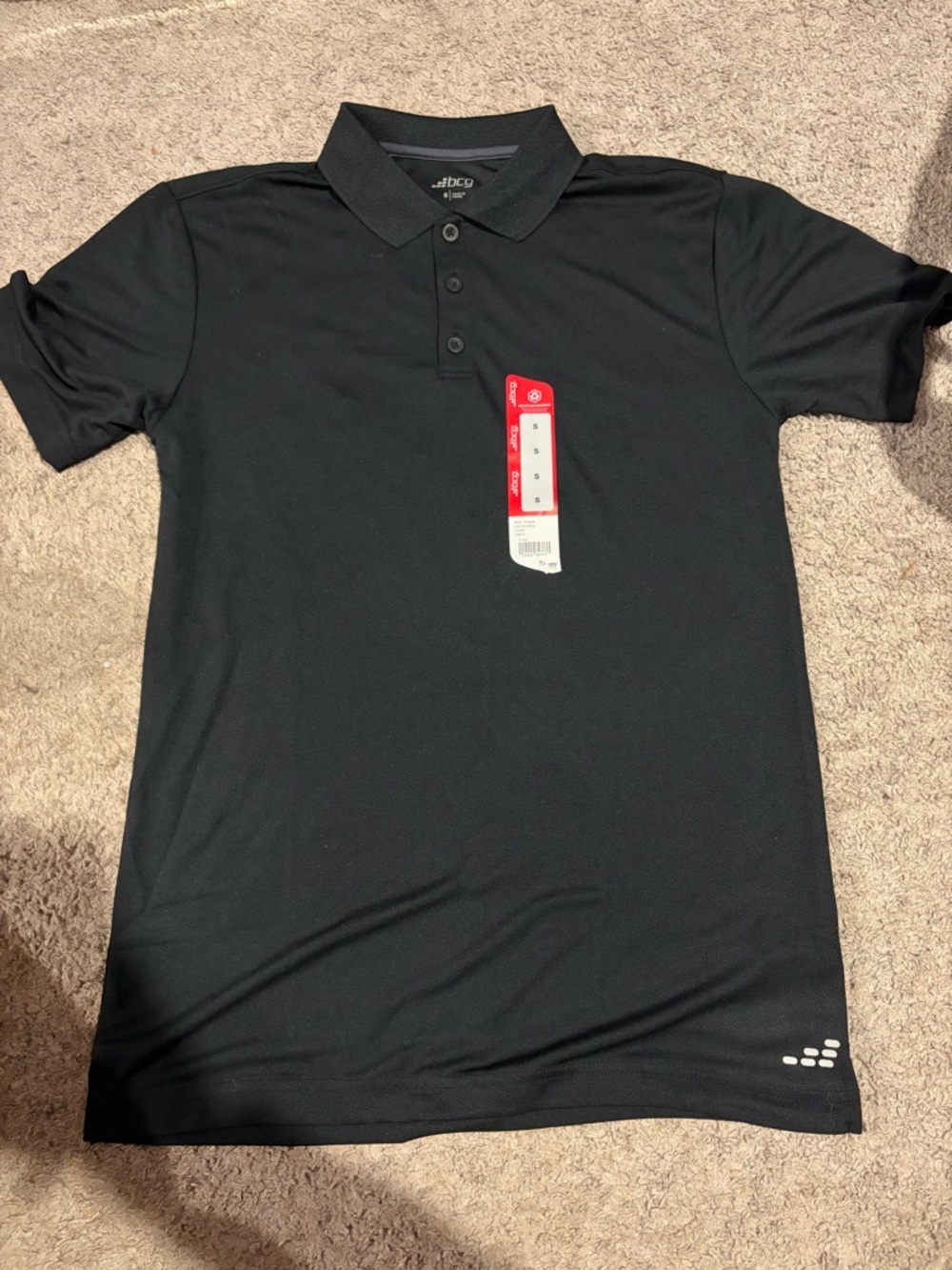 bcg Black Men's Performance Polo